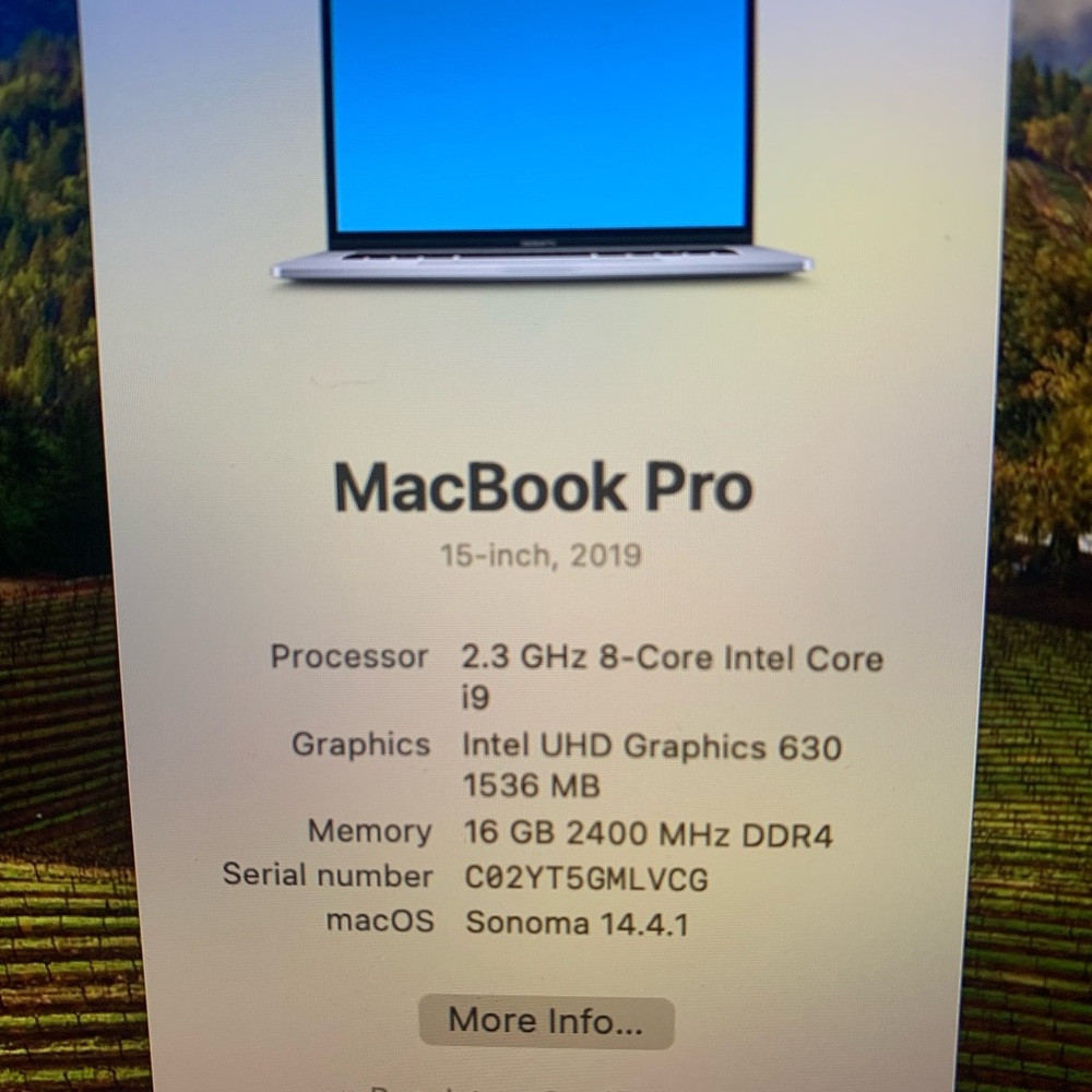 Apple MacBook core i9
